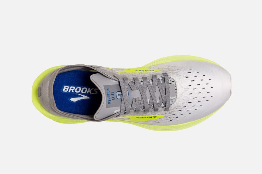 Brooks Hyperion Elite 2 Spikes Löparskor Herr - Vita/Grå/Gröna - 2910-AWJTI